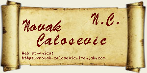 Novak Čalošević vizit kartica